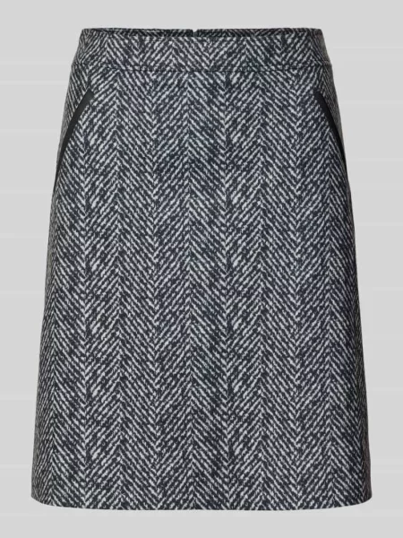 Spódnica o długości do kolan z zamkiem błyskawicznym Christian Berg Woman czarna