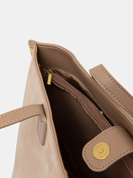 Műbőr shopper táska Morgan bézs