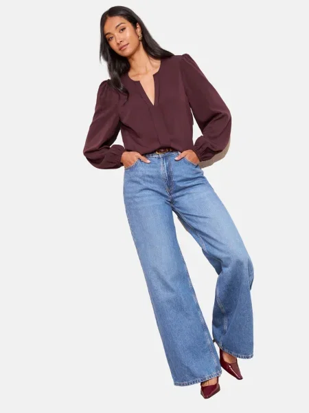 Friends Like These Bluză burgundy roșu