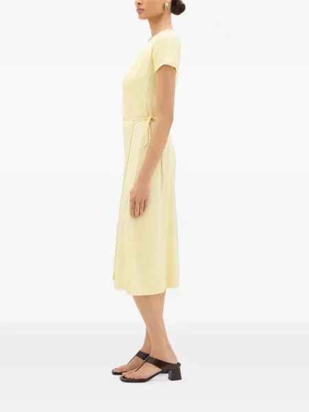Rochie midi Another Tomorrow plic galben