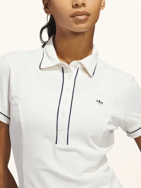 Adidas Originals Sukienka Polo Z Pikowanym Wzorem Originals weiss granatowa