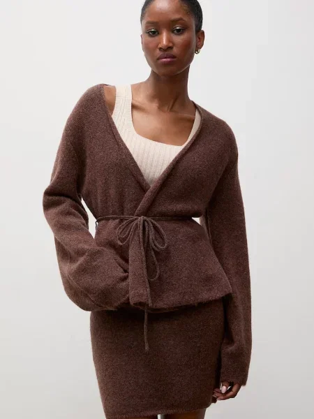 Answear.LAB cardigan pentru femei cu lână maro