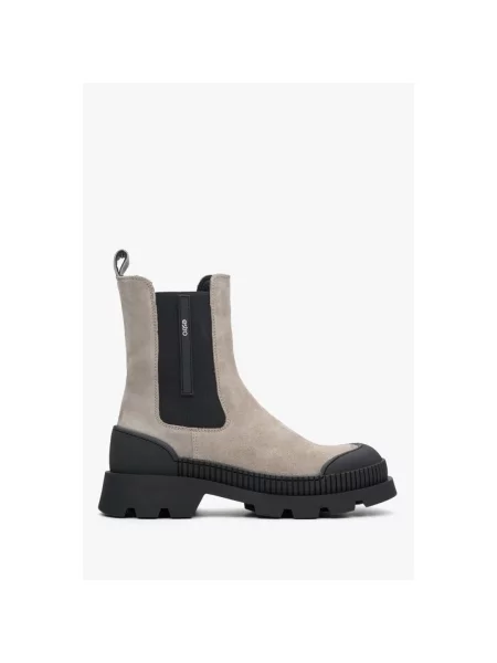 Челсі осінні велюрові сірі Estro чорні