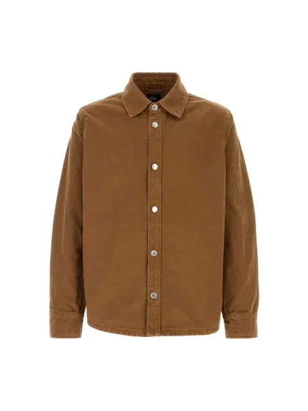 Kurtka jeansowa A.p.c. brązowa