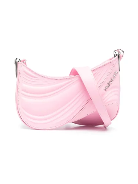 Torebka crossbody Mugler skórzana różowa