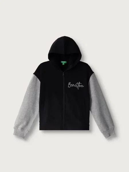 United Colors of Benetton кофта на застібці з капюшоном дитяча
