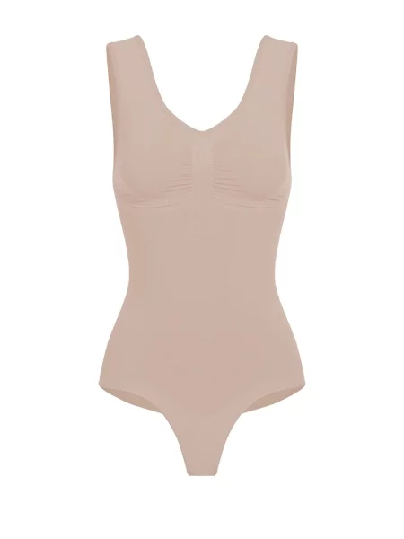 Cfab Alakformáló body Tank Bodysuit Sculpting Shapewear mit String' bézs