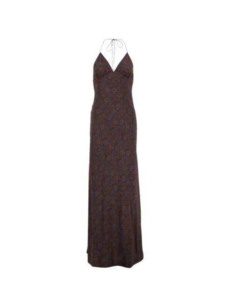 Rochie maxi Matteau de mătase albastru