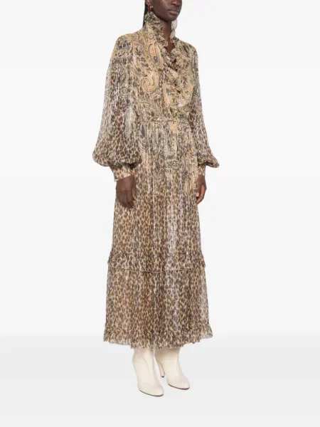 Rochie maxi Etro cu imagine cu model leopard