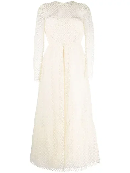 Rochie maxi Red Valentino plasă până la genunchi de costum