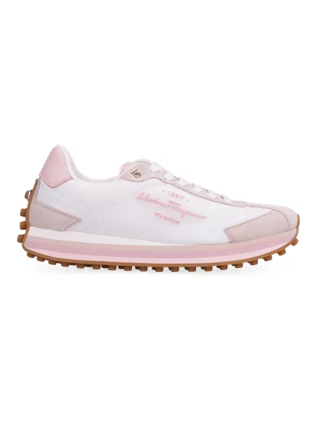 Sneakersy Ferragamo zamszowe białe