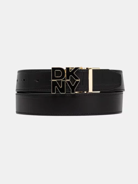 DKNY curea reversibilă pentru femei negru