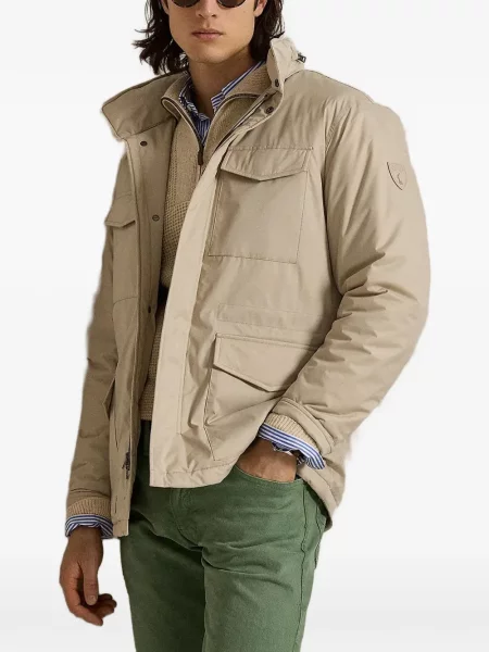 Hanorac Polo Ralph Lauren din piele cu broderie verde