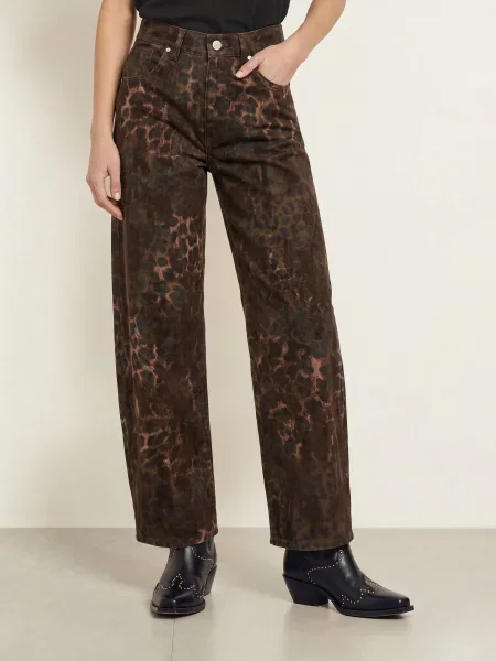 Allsaints Barrel Džíny Sadie leppo brown hnědé