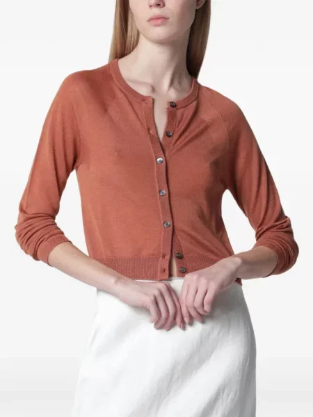 Decupat cardigan Roberto Collina maro