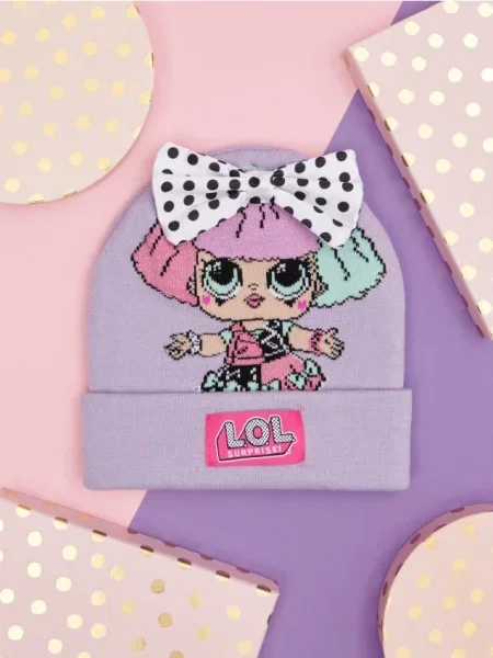 Sinsay Čepice beanie L.O.L Surprise begóniová
