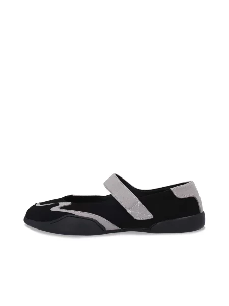 Nae Vegan Shoes Baleríny Nadia sivá čierna