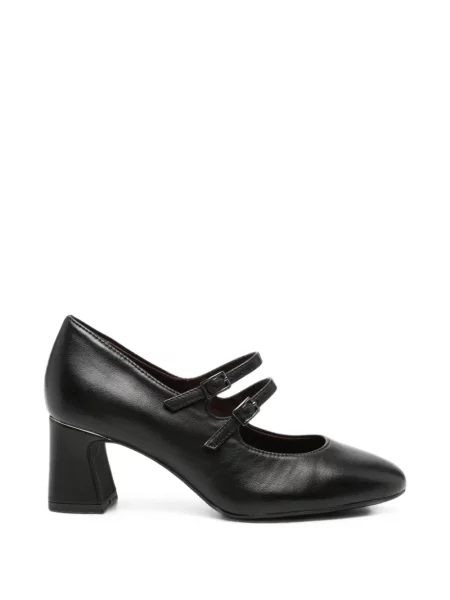 Pantofi cu toc Tamaris din piele cu bretele negru