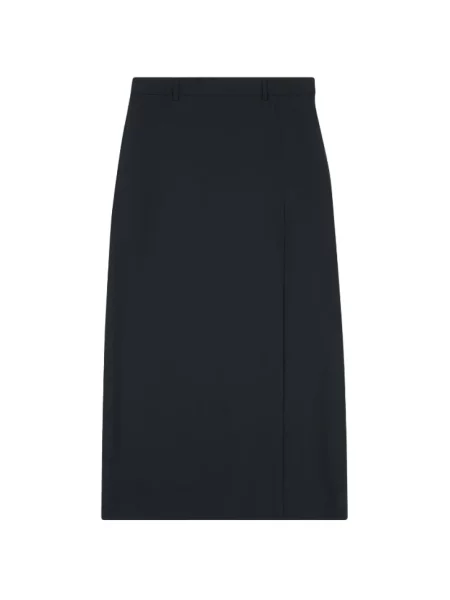 Lniana spódnica Balenciaga czarna