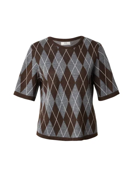 JDY Pulover JDYMaggy maro / gri amestecat alb