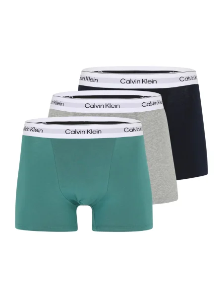 Calvin Klein Underwear Boksarice cijansko modra / pegasto siva / črna bela
