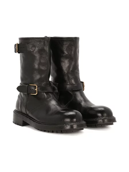 Kozaki Dolce And Gabbana skórzane czarne