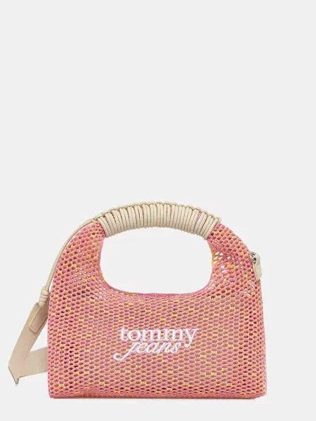 Tommy Jeans Geantă Tjw Summer Crochet Crossover deschis roz