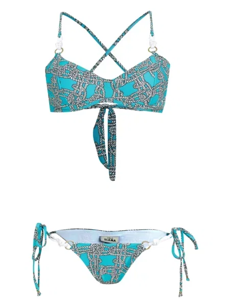 Bikini Amir Slama z nadrukiem niebieski