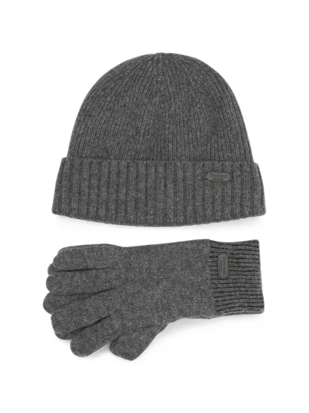 Mănuși Barbour tricotate gri