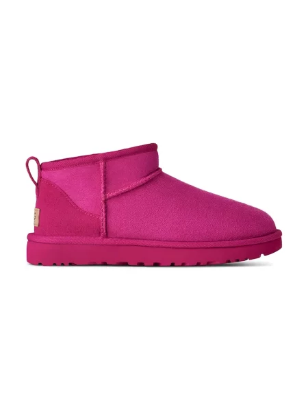 UGG cizme de zăpadă din piele întoarsă Classic Ultra Mini roz