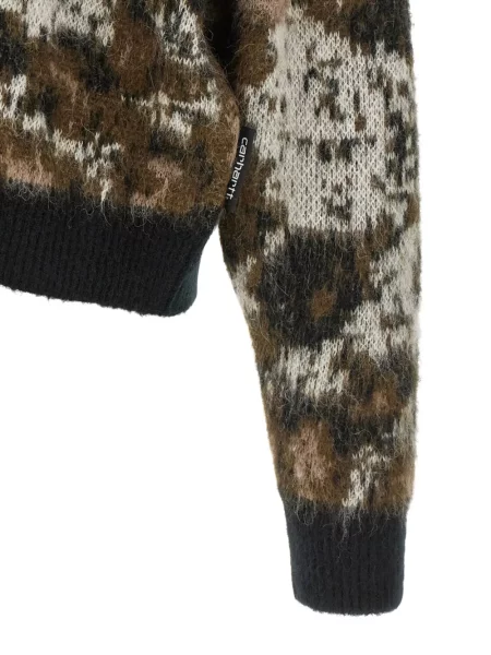 Жакардова жилетка Carhartt Wip кафяво