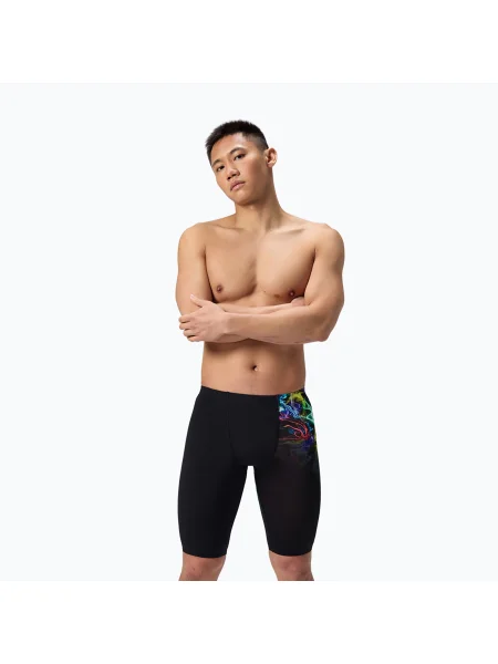 Плавки Speedo Placement Printed static volta/black чорні