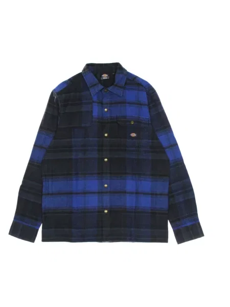 Koszula Dickies z długim rękawem flanelowa niebieska