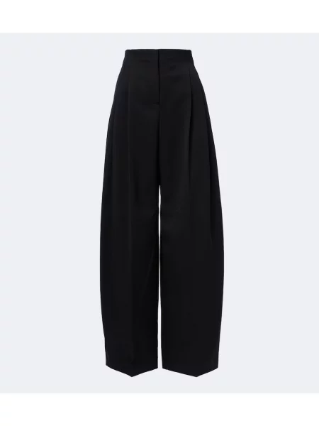 Pantaloni Mugler de lână negru