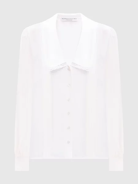 Блуза із шовку Alessandra Rich бежева