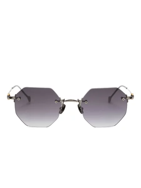 Ochelari de soare Yohji Yamamoto cu imprimeu geometric negru