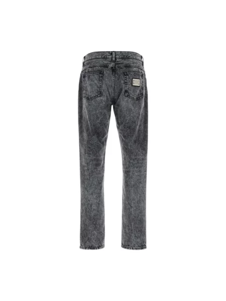 Jeansy straight leg Dolce And Gabbana czarne