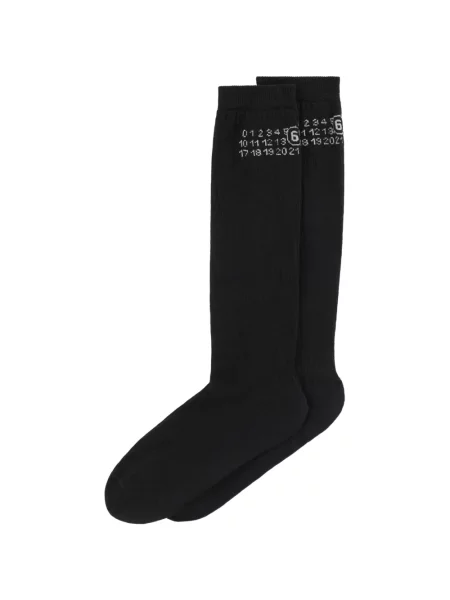 Плетени чорапи Mm6 Maison Margiela черно