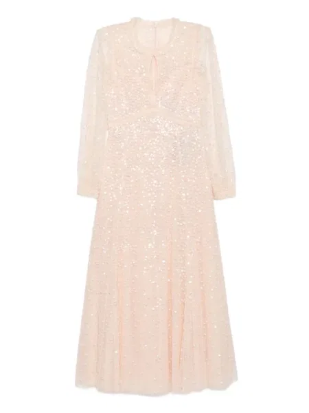 Rochie Needle & Thread cu paiete de costum roz