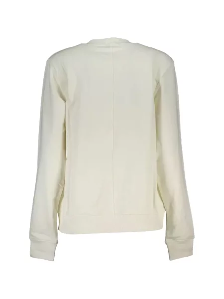 Pulover North Sails cu broderie cu decolteu rotund alb