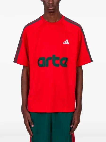 Tricou Adidas cu dungi din dantelă alb