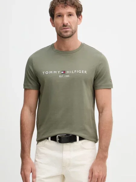 Tommy Hilfiger Tričko Logo zelená