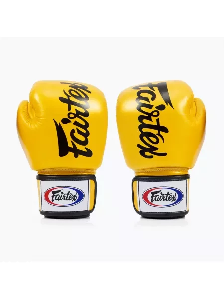 Rękawice bokserskie Fairtex Deluxe Tight-Fit gold złote