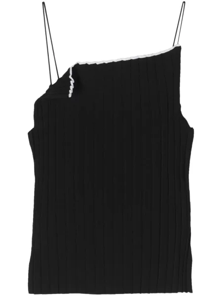 Top Jacquemus tricotate negru