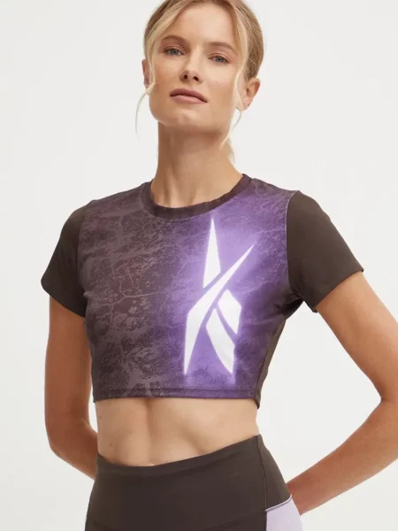 Tréninkové tričko Reebok LUX Collection hnědá