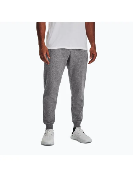 Under Armour pánske tréningové nohavice Rival Fleece Joggers castlerock light heather/white sivá
