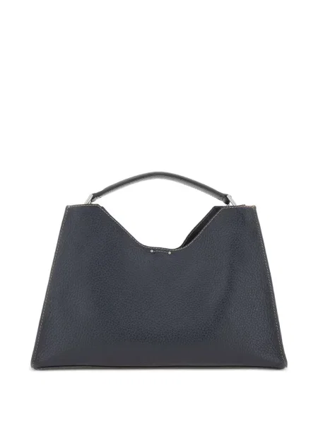 Bőr shopper táska Gianni Chiarini kék
