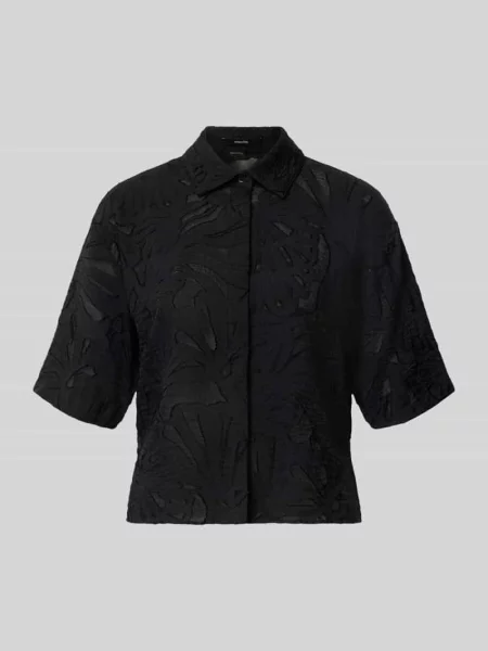 Bluzka o kroju regular fit z mieszanki model Zlowera' Someday czarna