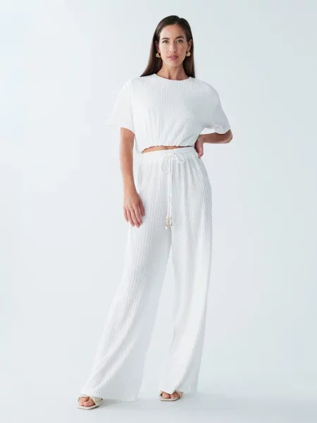 BWLDR Pantaloni KAYLIE' alb