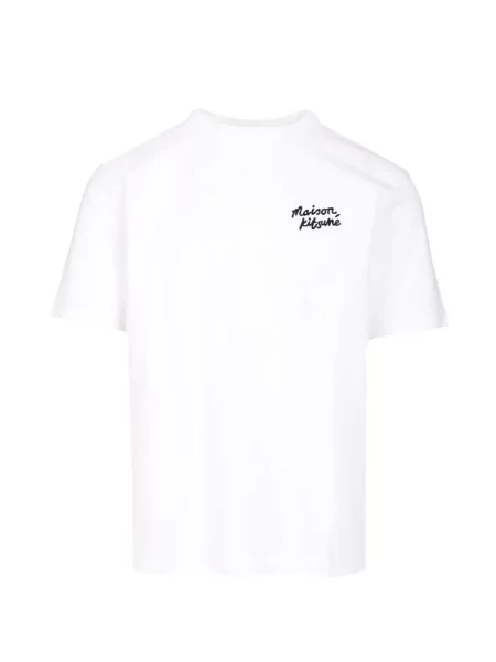 Tričko Maison Kitsuné s autogramem bílé